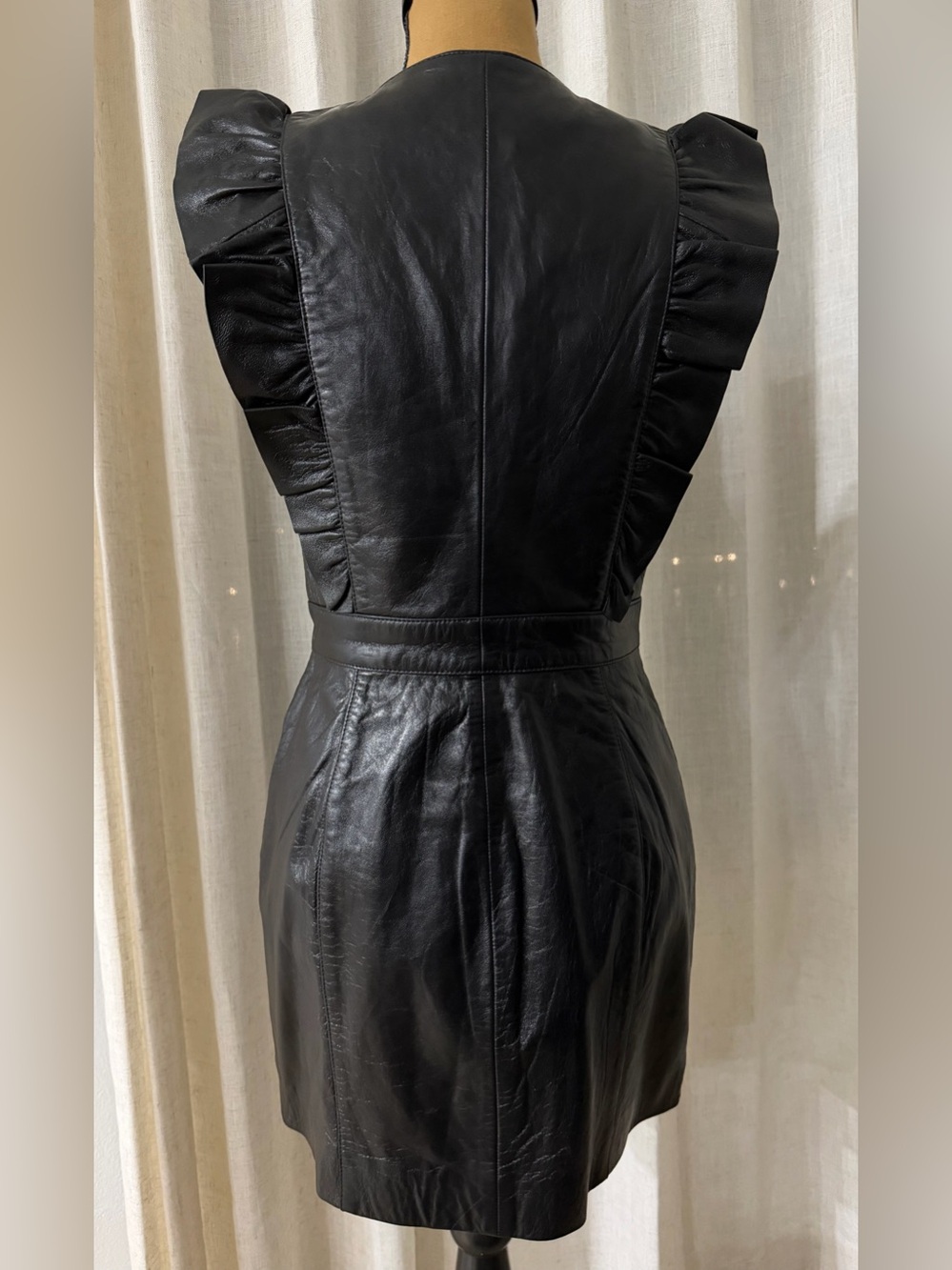 NBD Roslyn Black Leather Mini Dress - Picture 3 of 4